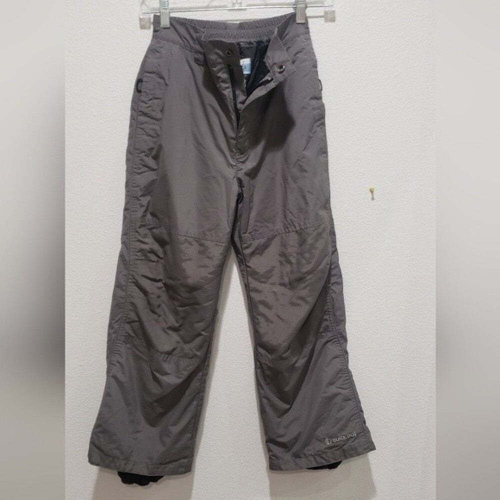 Black dot snow pants, grey,  youth medium